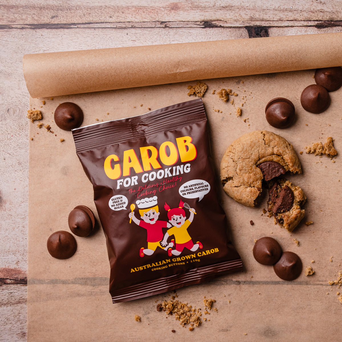 Carob for Cooking's Baking Buttons are the natural, healthy alternative for chocolate melts | Diabetic, low sugar recipes