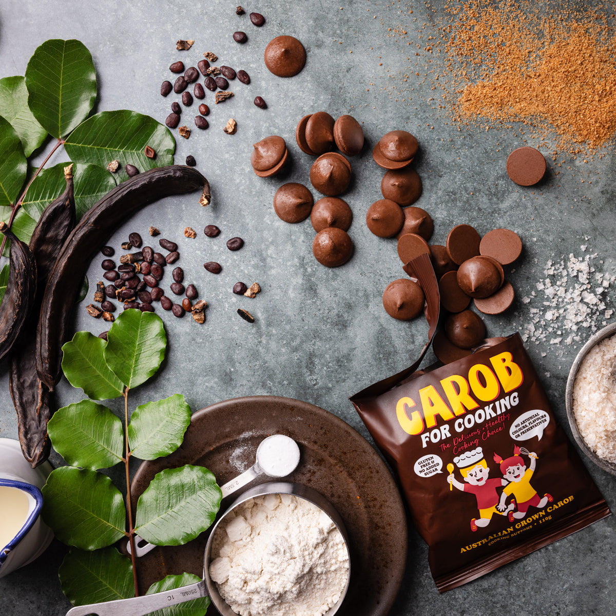 Organic, Australian grown carob buttons are the healthy cooking chocolate choice for baking and melting | Natural, low sugar recipes