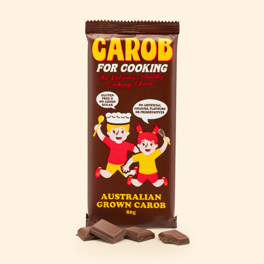 Carob for Cooking Baking Bar 80g | Natural, healthy and diabetic friendly chocolate