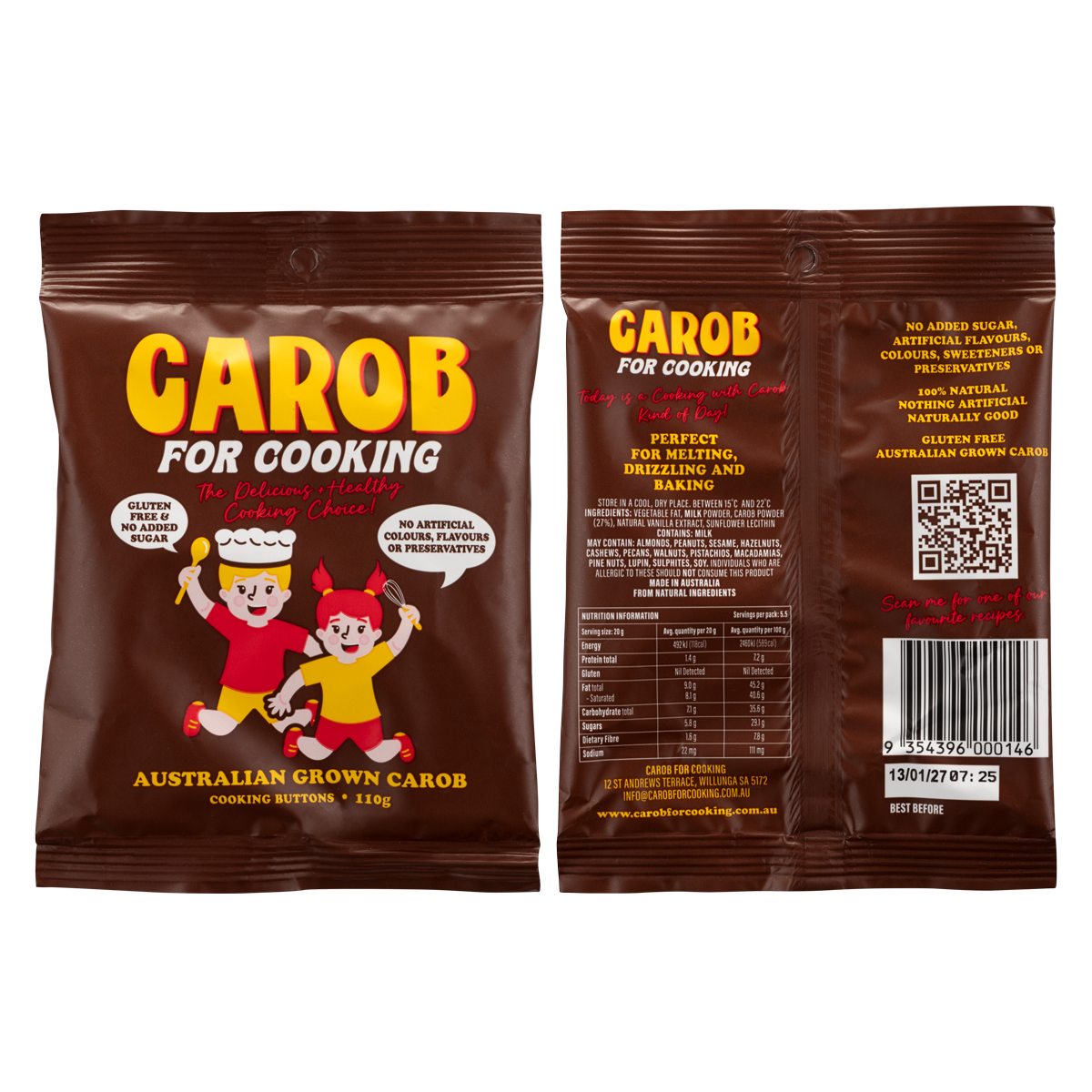 Carob for Cooking Baking Buttons with no added sugar | Gluten free and Diabetic Desserts